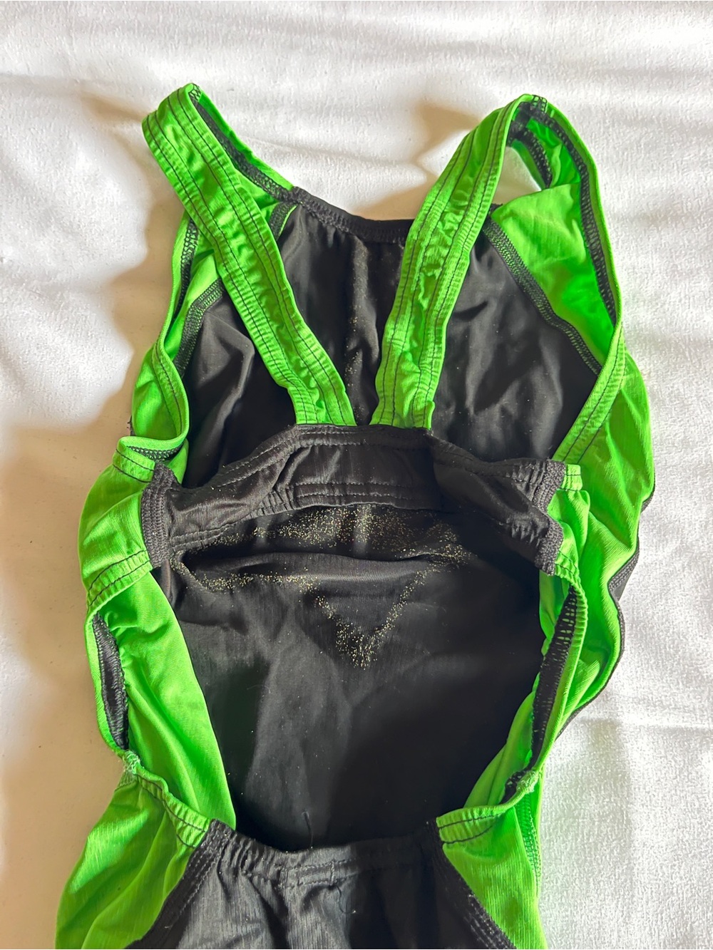 Speedo Fastskin FSII Recordbreaker Black & Lime Green Tech Suit Size 28 - Picture 6 of 14